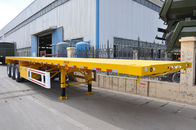 중국 세 배 차축 덤프 트럭, 콘테이너를 위한 반 50 톤 평상형 트레일러 트럭 트레일러 공장